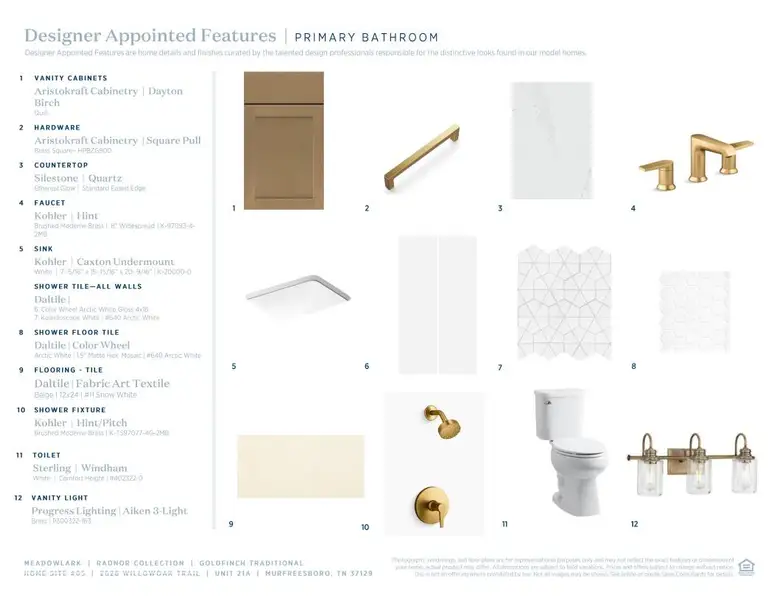 Sample of building materials used in homes in Meadowlark, Murfreesboro (Image 10). Sample of building materials used in homes in Meadowlark, Murfreesboro (Image 10).