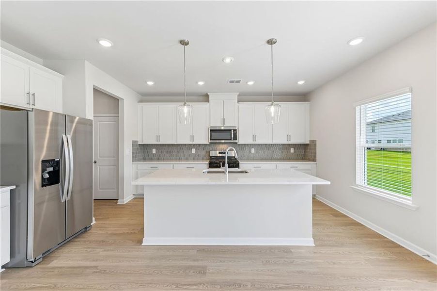 Furnished interior view inside a new home in Parkside at Grayson, Grayson (Image 18).