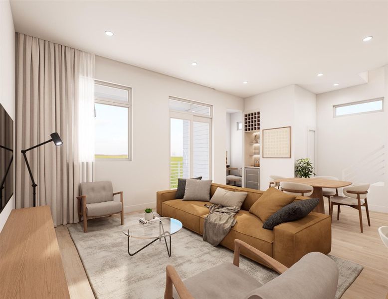 Furnished interior view inside a new home in , Houston (Image 24).