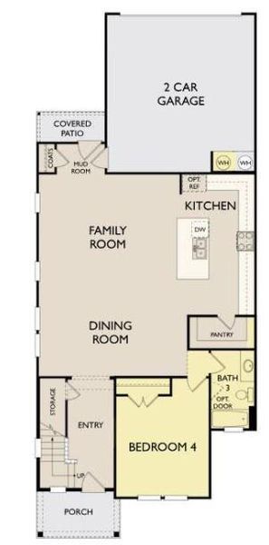 2D floor plan layout of this home in The Cottages at Lariat, Liberty Hill, TX (Image 3). 2D floor plan layout of this home in The Cottages at Lariat, Liberty Hill, TX (Image 3).