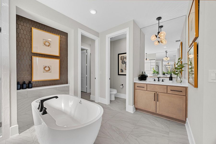 Furnished interior view inside a new home in Lago Mar, Texas City (Image 23).