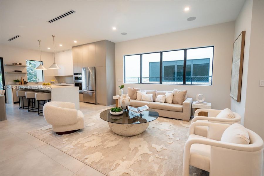 Furnished interior view inside a new home in , Miami (Image 5). Furnished interior view inside a new home in , Miami (Image 5).