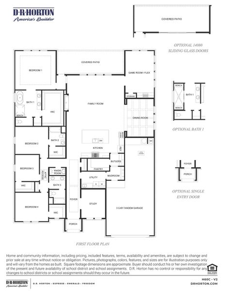 2D floor plan layout for the RAVELLO by D.R. Horton in Friendswood Trails, Friendswood, TX (Image 3). 2D floor plan layout for the RAVELLO by D.R. Horton in Friendswood Trails, Friendswood, TX (Image 3).