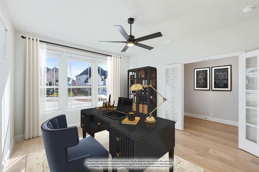 Furnished interior view inside a new home in Parks at Panchasarp Farms 55-60, Burleson (Image 10).