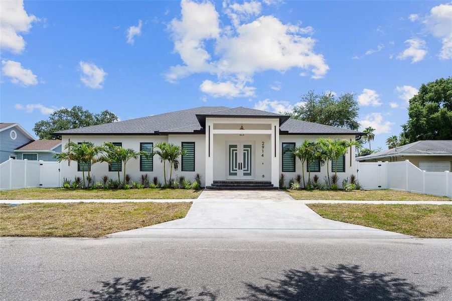 Front exterior of a new home in , Tampa, FL, highlighting curb appeal (Image 2). Front exterior of a new home in , Tampa, FL, highlighting curb appeal (Image 2).