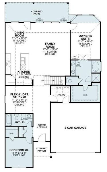 2D floor plan layout of this home in Hallimore Ranch, Rosenberg, TX (Image 3). 2D floor plan layout of this home in Hallimore Ranch, Rosenberg, TX (Image 3).