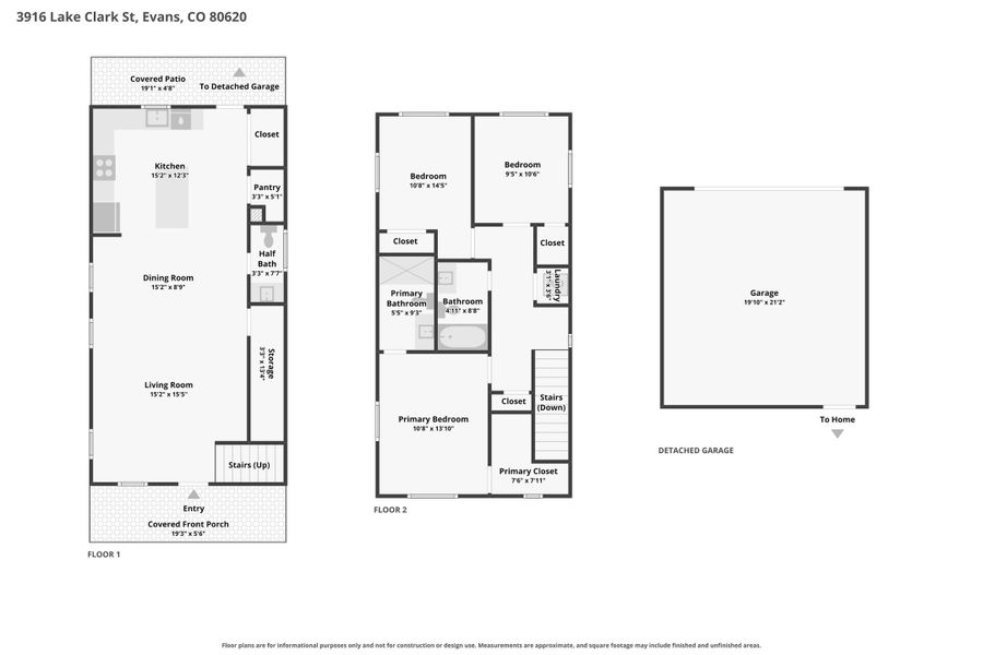 2D floor plan layout of this home in Liberty Draw, Evans, CO (Image 5).