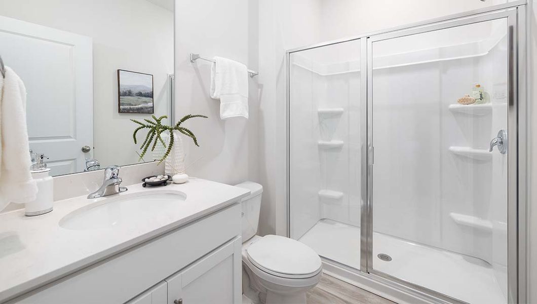 Furnished interior view inside a new home in Reedy Creek Preserve, Charlotte (Image 23).