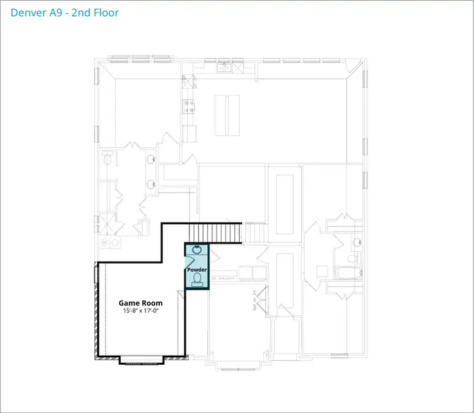 2D floor plan layout for the Denver by John Houston Homes in The Retreat, Waxahachie, TX (Image 8). 2D floor plan layout for the Denver by John Houston Homes in The Retreat, Waxahachie, TX (Image 8).