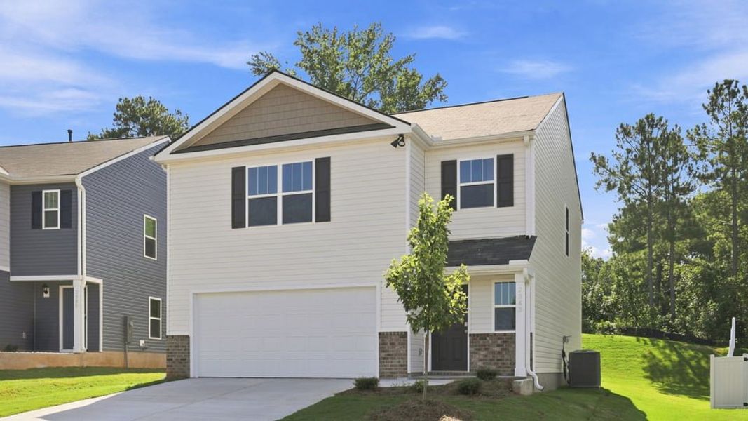 Front exterior of a new home in Durbin Meadows, Fountain Inn, SC, highlighting curb appeal (Image 2). Front exterior of a new home in Durbin Meadows, Fountain Inn, SC, highlighting curb appeal (Image 2).