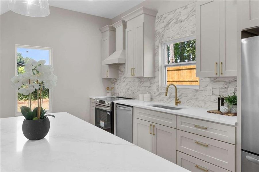 Furnished interior view inside a new home in , Atlanta (Image 9).