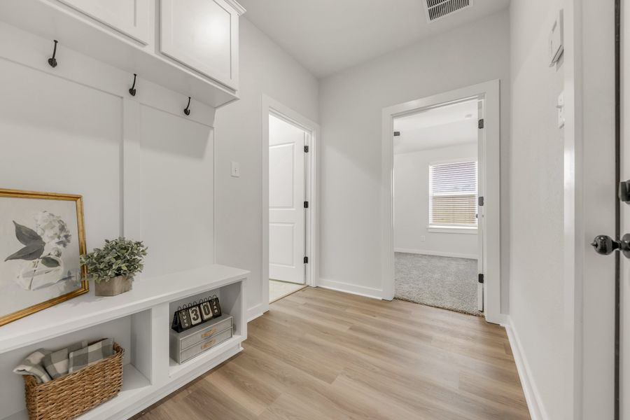 Representative furnished interior of a home built from the The Dahlia by Avonley Homes in Austin's Colony, Bryan (Image 19).