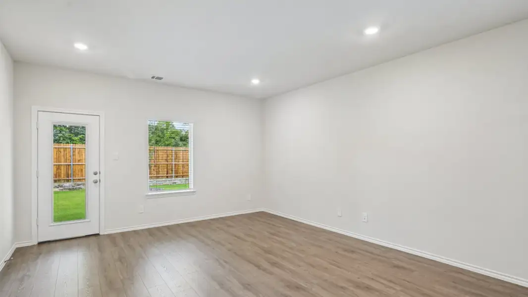 Representative unfurnished interior of a home built from the Kirby by D.R. Horton in Three Oaks, Sherman (Image 8). Representative unfurnished interior of a home built from the Kirby by D.R. Horton in Three Oaks, Sherman (Image 8).