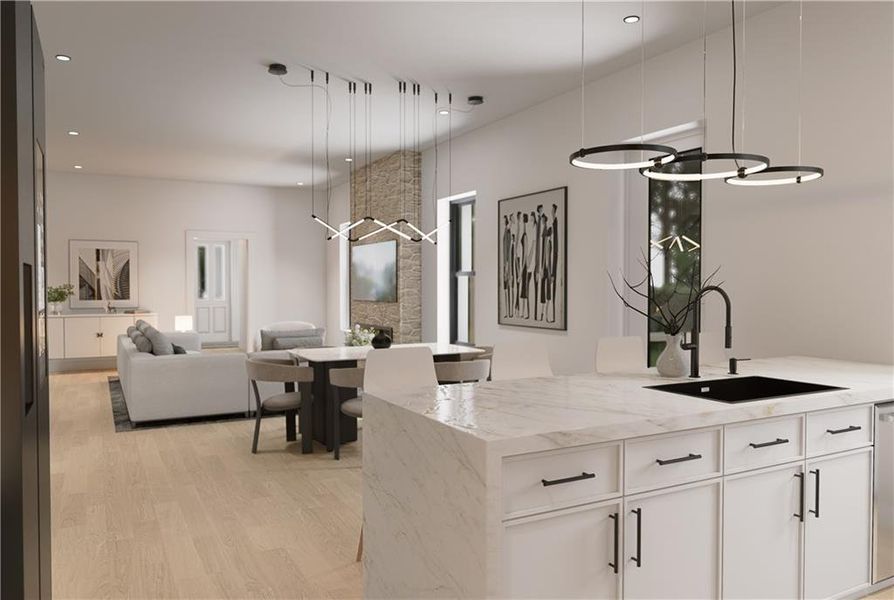 Furnished interior view inside a new home in , Sugar Hill (Image 17).