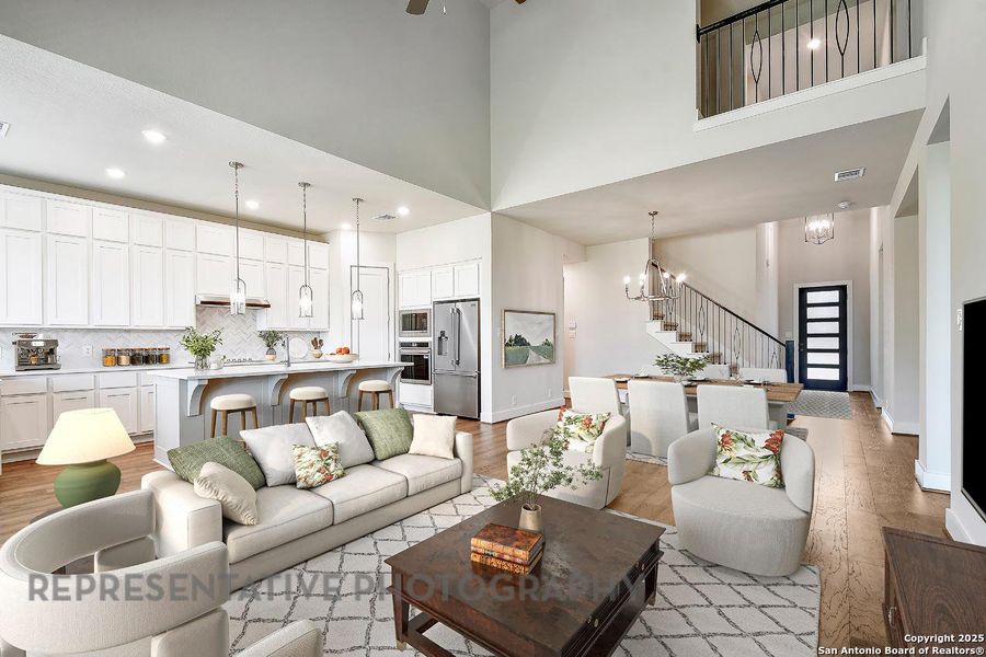 Furnished interior view inside a new home in Alsatian Oaks: 50ft. lots, Castroville (Image 6).