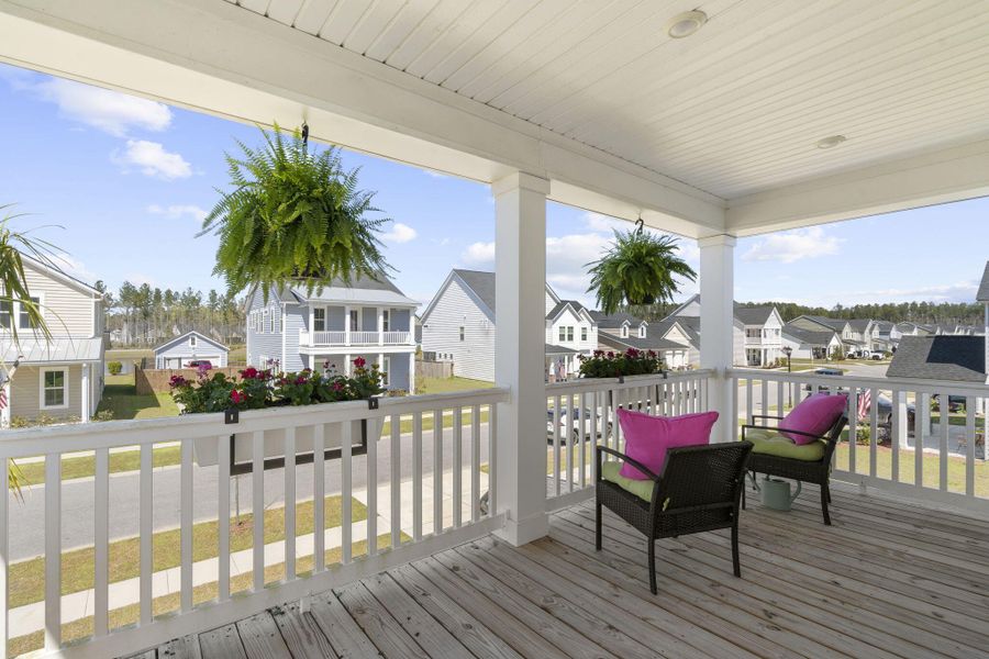 Exterior details and patio area of a home in Sweetgrass at Summers Corner, Summerville (Image 24).