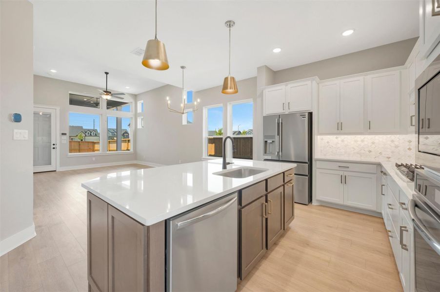 Furnished interior view inside a new home in Elyson - Grove Row Collection, Katy (Image 4).