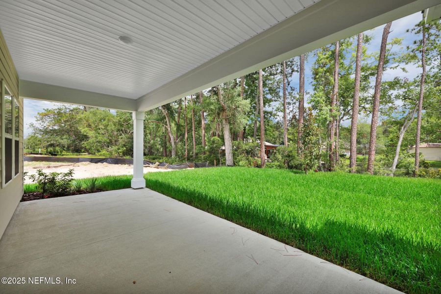 Exterior details and patio area of a home in Creighton Pointe, Fleming Island (Image 29). Exterior details and patio area of a home in Creighton Pointe, Fleming Island (Image 29).