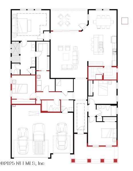 2D floor plan layout of this home in SilverLeaf, St. Augustine, FL (Image 3).