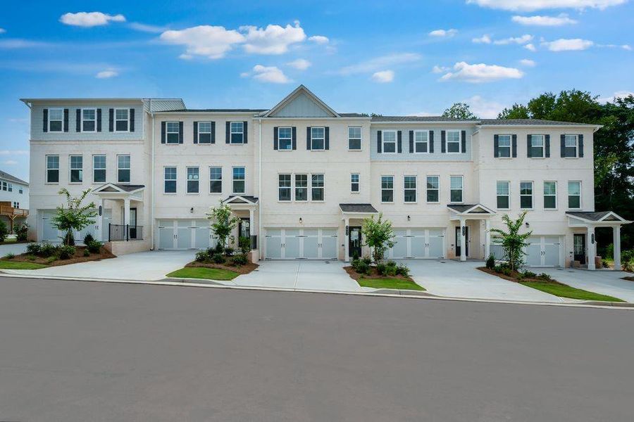 Front exterior of a new home in Somerset at Veterans Memorial, Mableton, GA, highlighting curb appeal (Image 8).