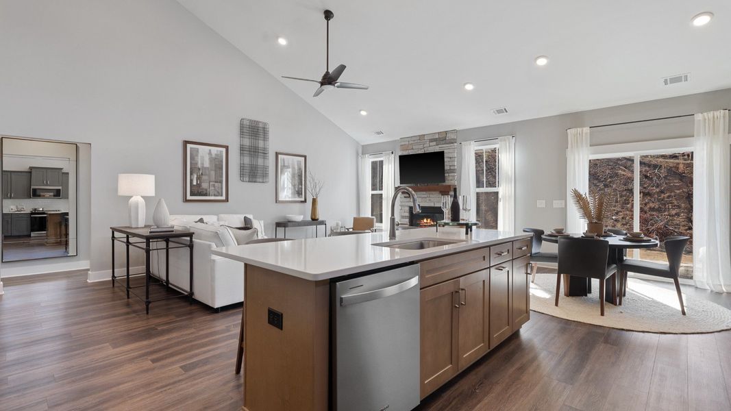 Representative furnished interior of a home built from the Cooper 3 by DRB Homes in Walnut Ridge, Inman (Image 9).