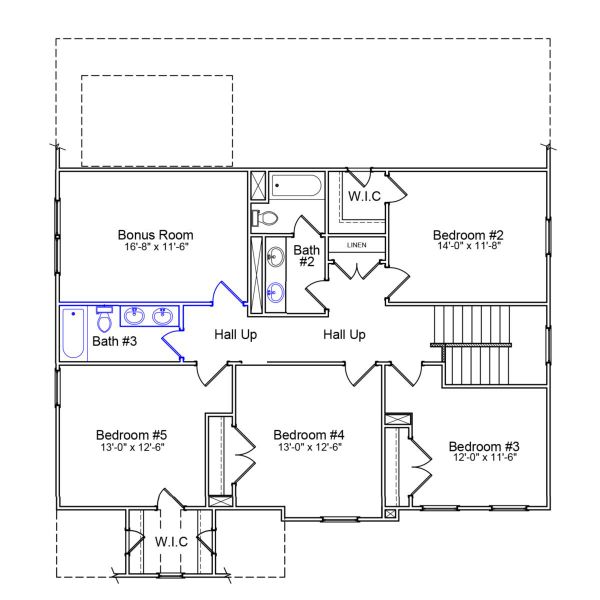 2D floor plan layout of this home in Hawthorn Ridge, Inman, SC (Image 3).