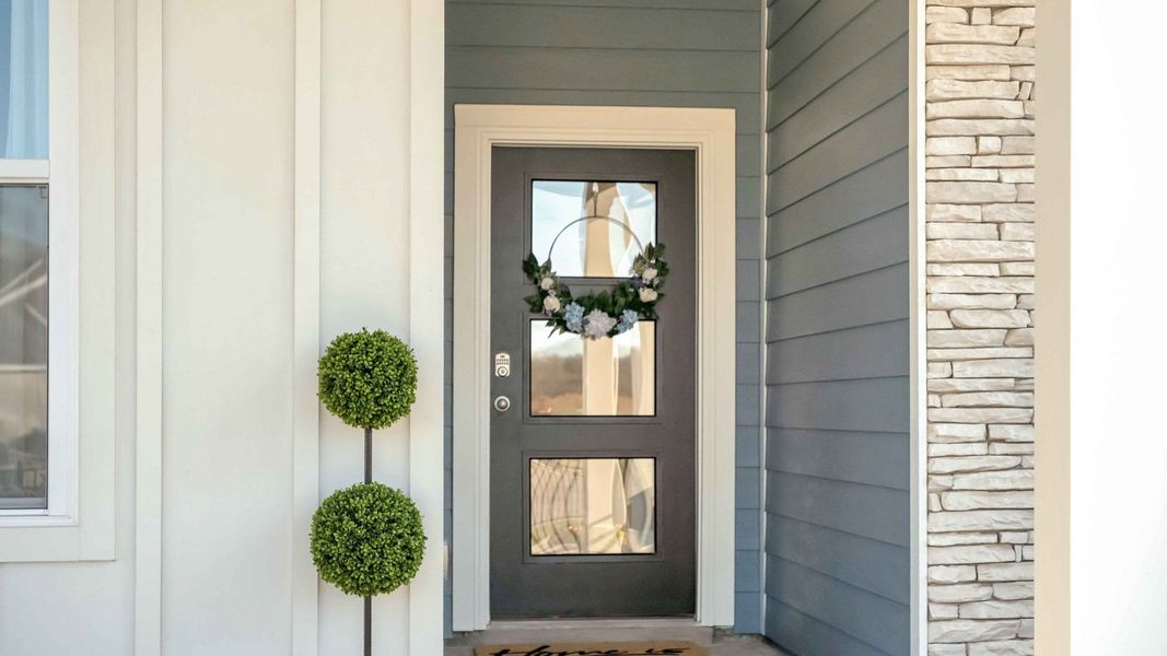Exterior details and patio area of a home in Nexus South, Gallatin (Image 2).