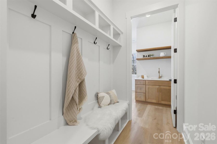 drop zone off the garage & laundry room