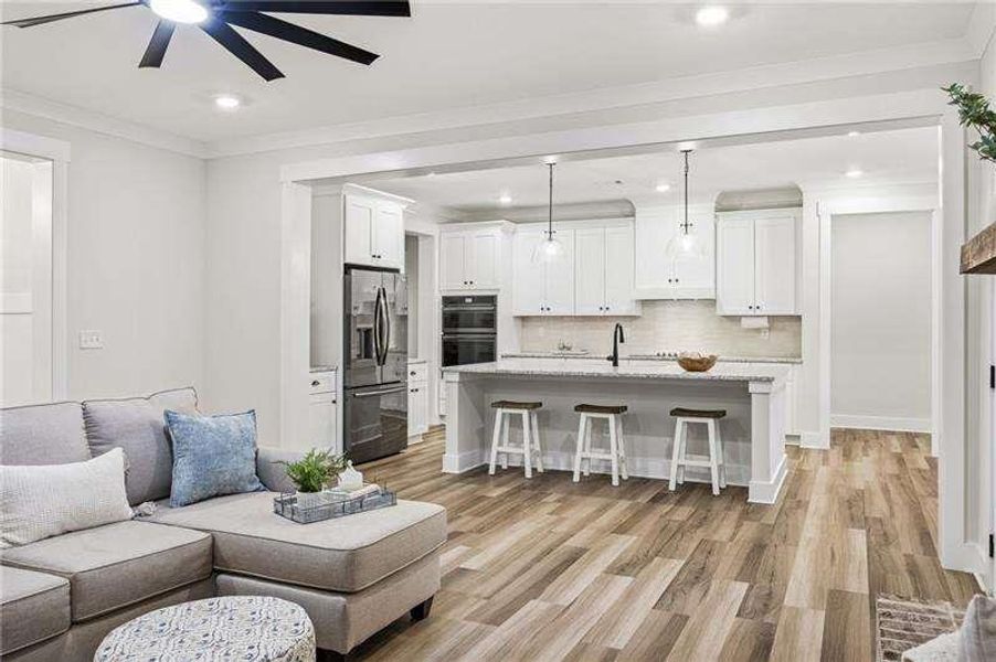 Furnished interior view inside a new home in , Dallas (Image 12).