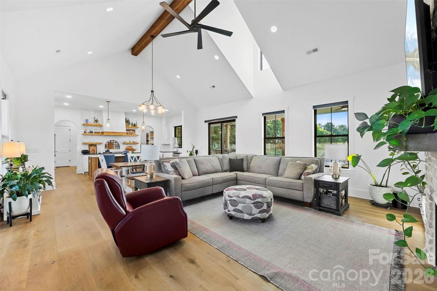 Open Concept Living with Cathedral Ceilingd