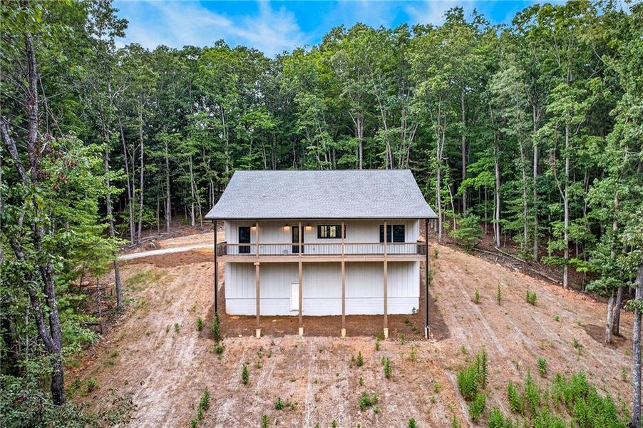 Exterior details and patio area of a home in , Ellijay (Image 30).