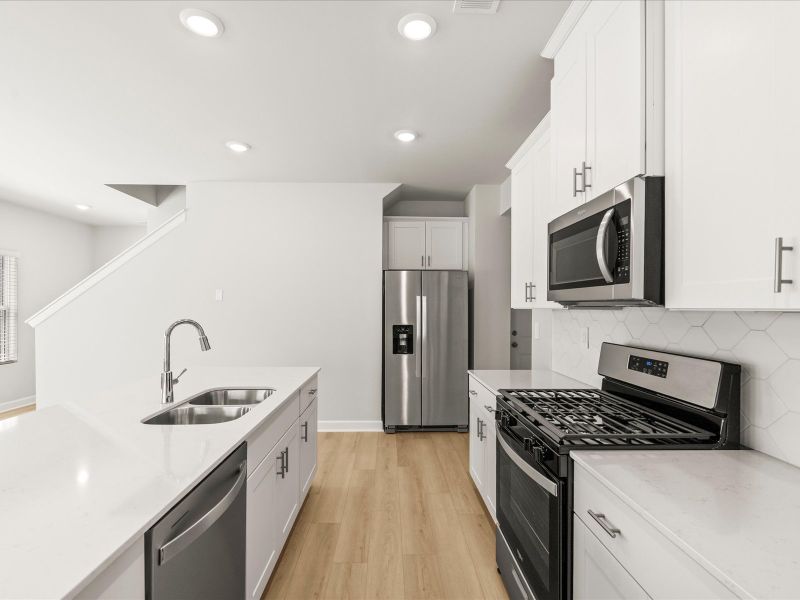 Furnished interior view inside a new home in Village at White Pine, Pendleton (Image 4).