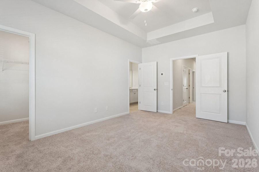 Primary Bedroom with 10' tray ceiling