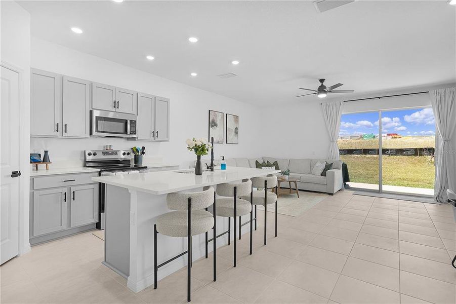 Furnished interior view inside a new home in Waterstone, Groveland (Image 39).