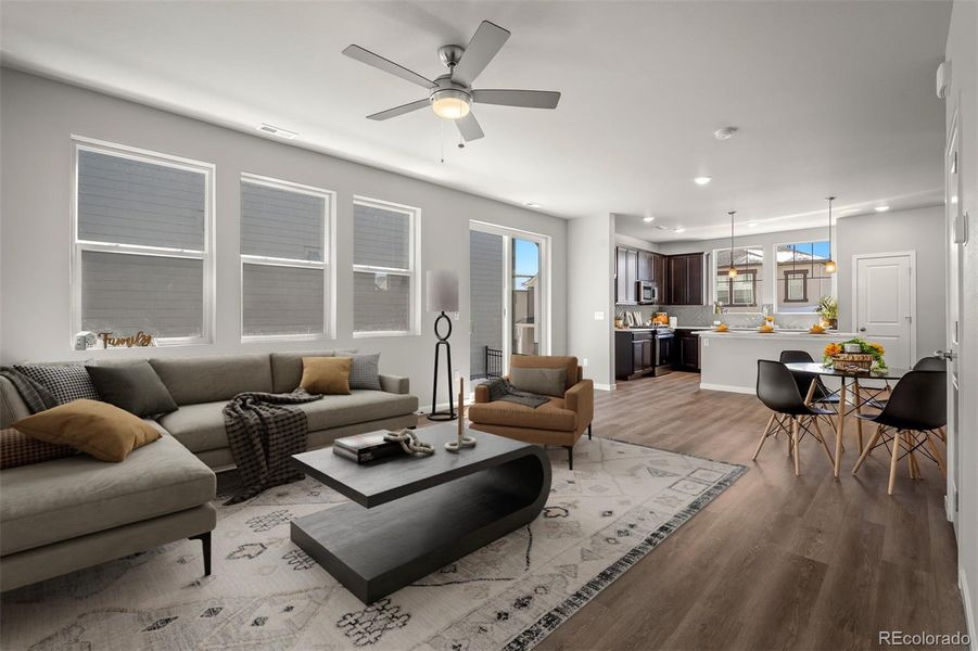 Furnished interior view inside a new home in Revel Crossing at Wolf Ranch – The Ascent Collection, Colorado Springs (Image 10).