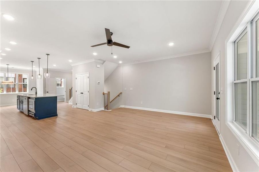 Spacious, unfurnished interior of a new home in Townes at South Main, Kennesaw (Image 19).