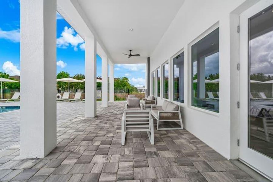 Exterior details and patio area of a home in , Davenport (Image 3).