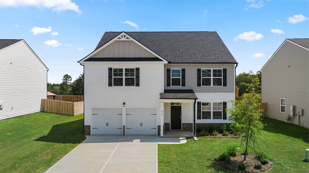Representative exterior photo of a completed home built from the Grayson by D.R. Horton in Highland Hills, Graniteville, SC (Image 2).