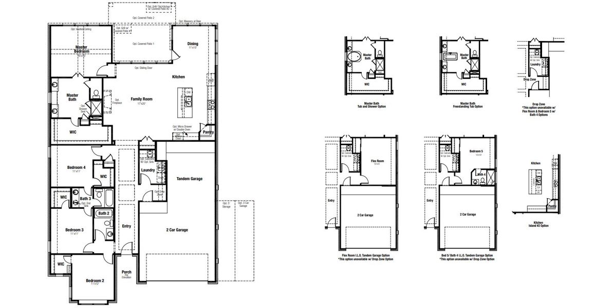 2D floor plan layout for the Elgin by Scott Felder Homes in Windsong, Boerne, TX (Image 5).