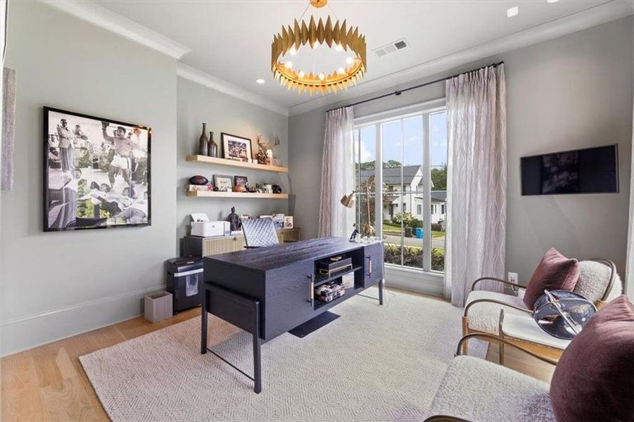 Furnished interior view inside a new home in , Roswell (Image 59).