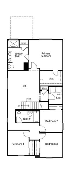 2D floor plan layout of this home in Founders Ridge, Vail, AZ (Image 3).