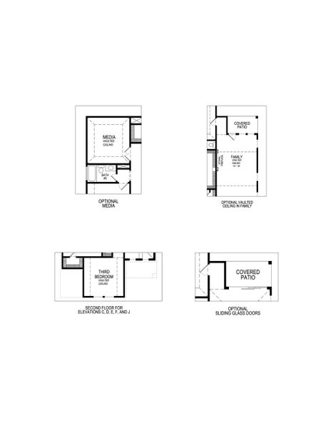 2D floor plan layout for the Washington F by First Texas Homes in Tabor Ranch, Denton, TX (Image 3). 2D floor plan layout for the Washington F by First Texas Homes in Tabor Ranch, Denton, TX (Image 3).
