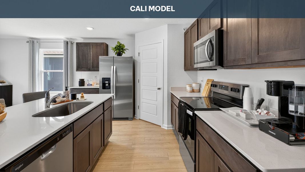 Representative furnished interior of a home built from the CALI by D.R. Horton in Canopy Oaks, Kingsland (Image 8). Representative furnished interior of a home built from the CALI by D.R. Horton in Canopy Oaks, Kingsland (Image 8).