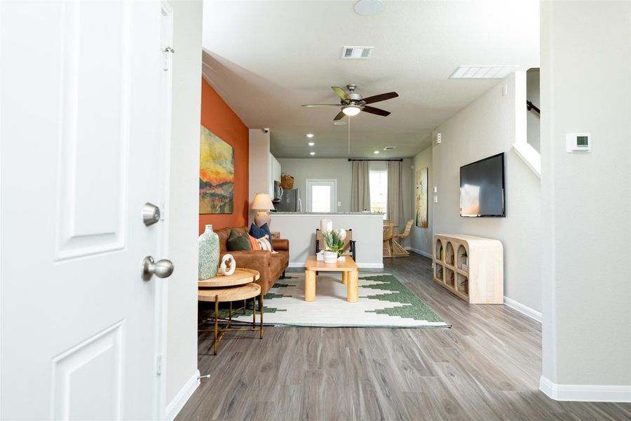 Furnished interior view inside a new home in Wayside Village, Houston (Image 20). Furnished interior view inside a new home in Wayside Village, Houston (Image 20).