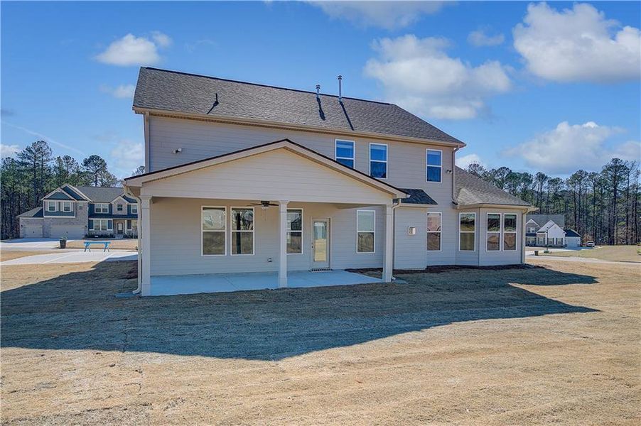 Exterior details and patio area of a home in Riverbend Overlook, Fayetteville (Image 19).
