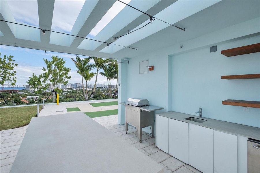 Exterior details and patio area of a home in , Bay Harbor Islands (Image 31).