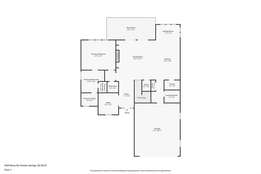 2D floor plan layout of this home in , Powder Springs, GA (Image 5).