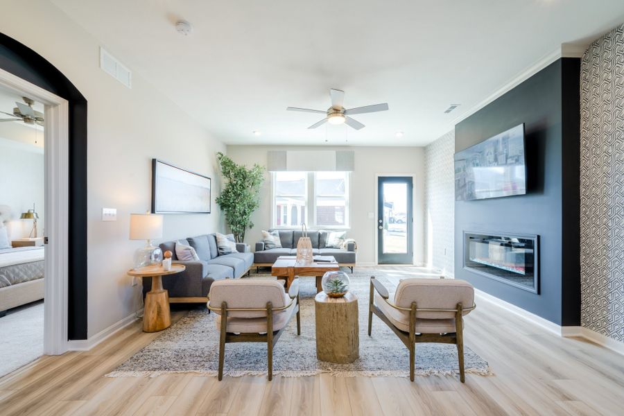 Representative furnished interior of a home built from the Wembley by Fischer Homes in Villas at Gold Creek, Dawsonville (Image 3).