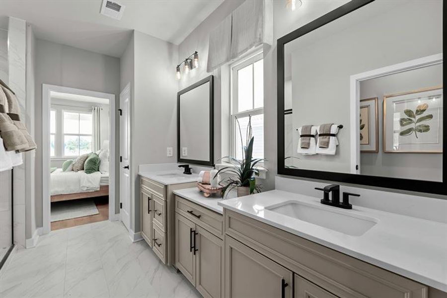 Representative furnished interior of a home built from the Geneva by Ryan Homes in Sea Trail, Sunset Beach (Image 21).