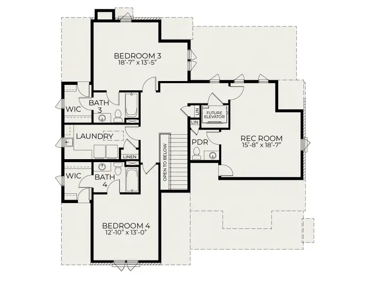 2D floor plan layout of this home in Pinecrest, Durham, NC (Image 4).
